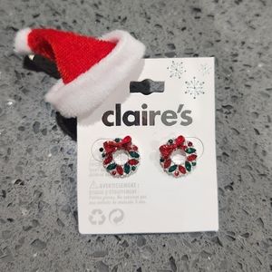 Holiday Christmas Wreath Earrings